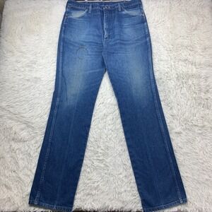Vintage Wrangler Jeans 38x35 Blue 936 Cowboy Slim Western Denim Tag 38x36